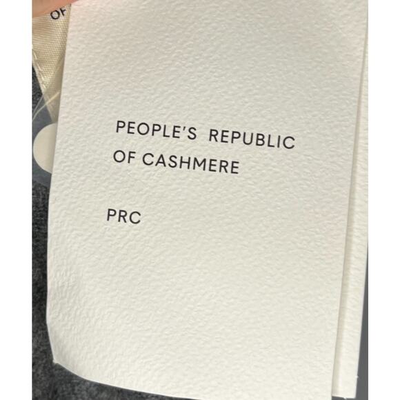 PEOPLES REPUBLIC OF CASHMERE Sz S Small Gray O Cardigan Sweater NWT - Picture 4 of 12